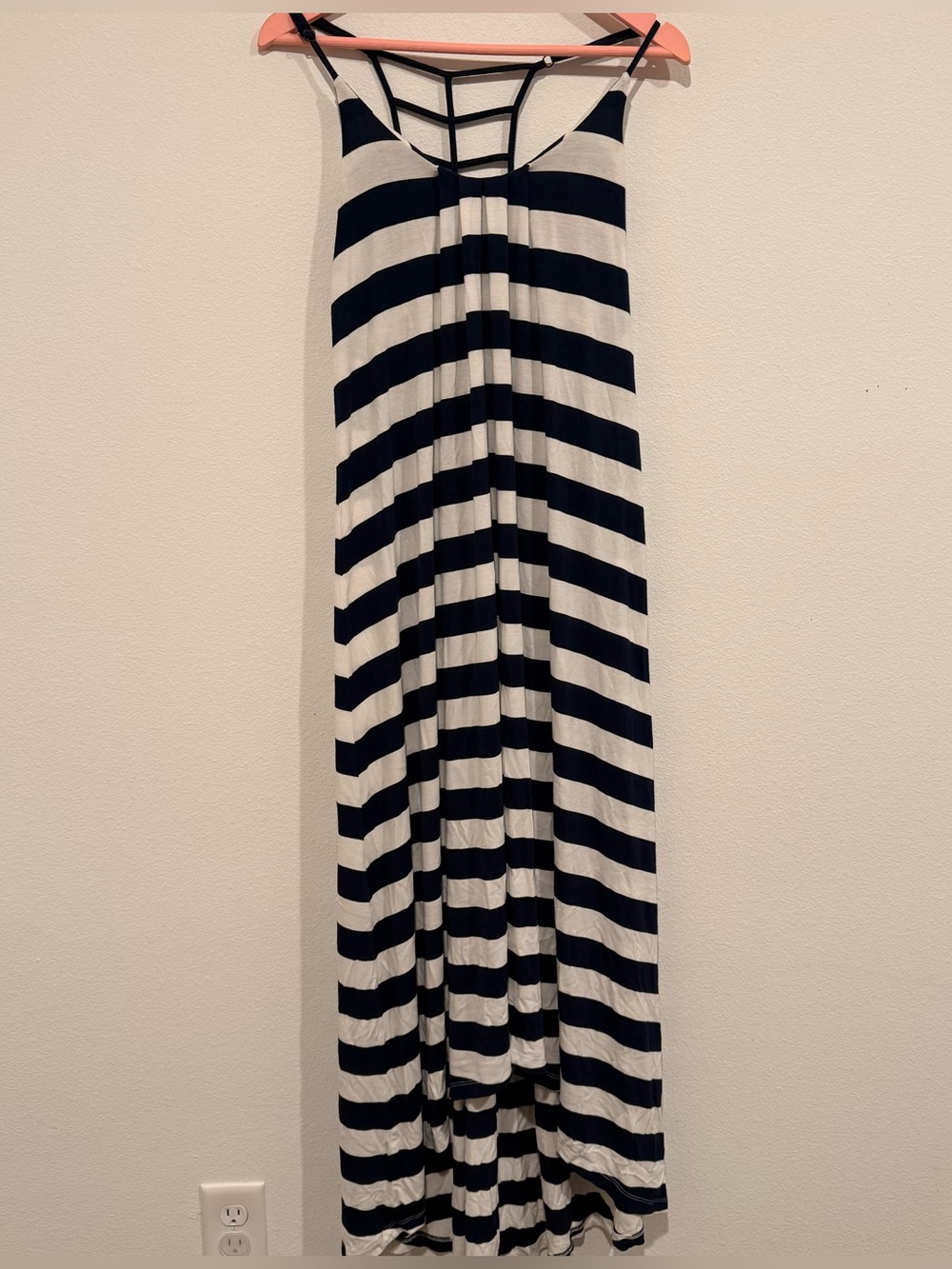 Cynthia Rowley Black and White Striped Maxi Dress-Skirt